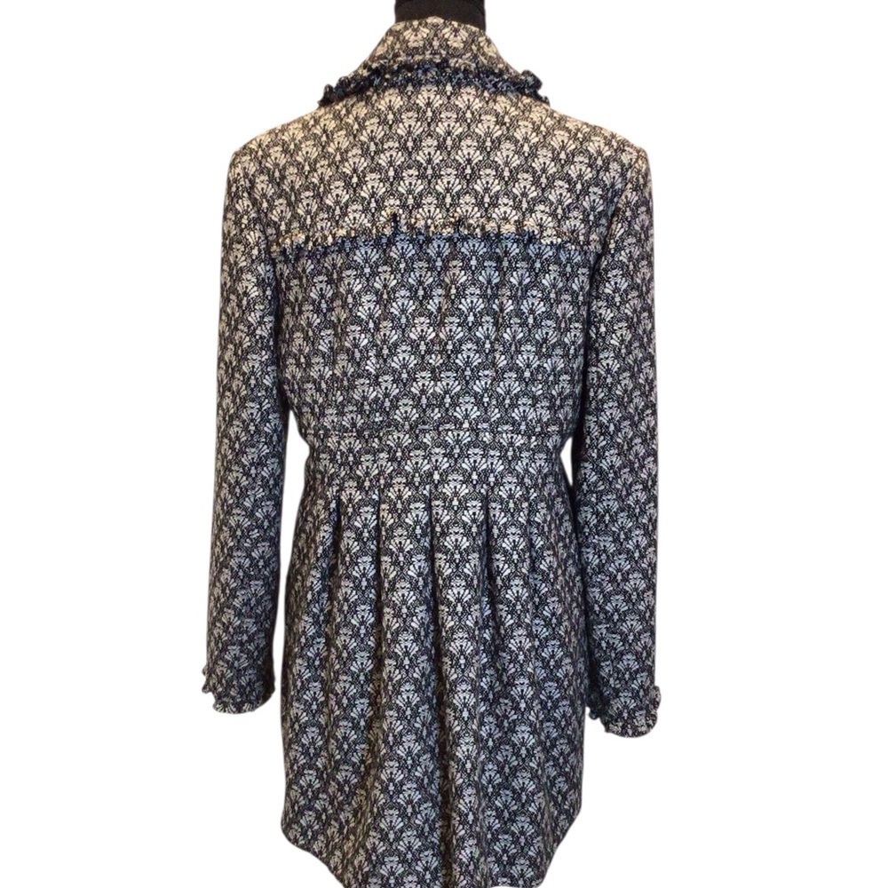 Honee Women’s Patterned Wool Blend Peacoat Jacket Size L Double Breasted Lined - Picture 6 of 11